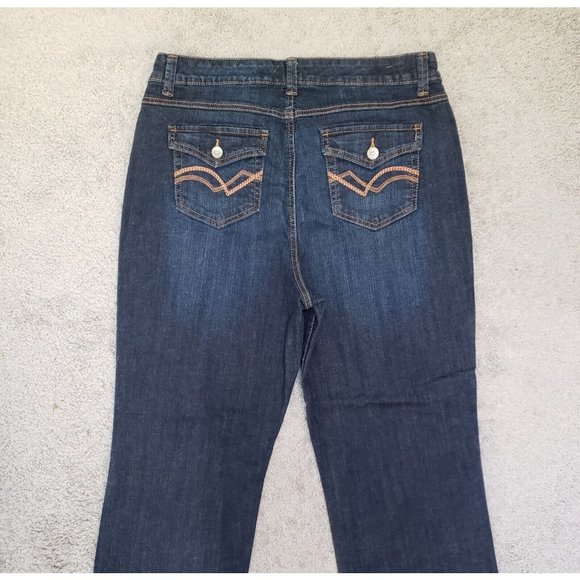 Nine West Jeans West End Bootcut Women's 16/32 Average High Rise Blue Denim - Picture 8 of 16